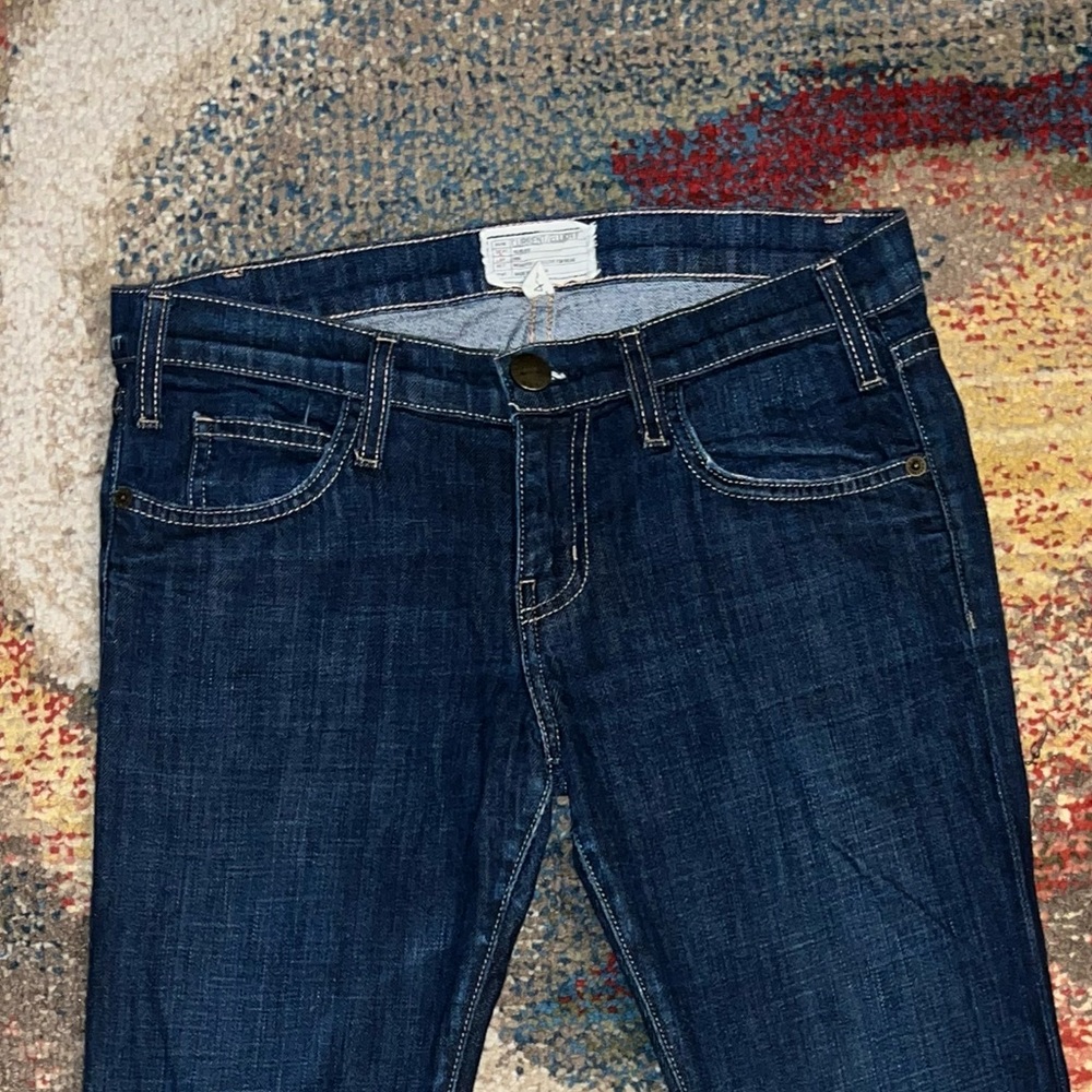 Current/Elliott The Roller Bonfire Raw Hem Jeans Size 24 - Picture 6 of 9